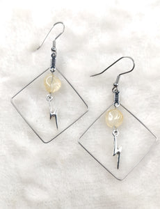 Square Lightning Bolt Earrings