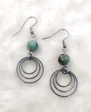 Astrological African Turquoise Gemstone Earrings