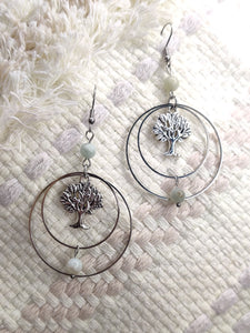 Tree of life Hoop Earrings