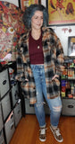 Plus Oversized Longline Plaid Shacket