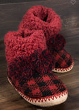 Red and Black Buffalo Plaid Slippers