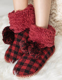 Red and Black Buffalo Plaid Slippers